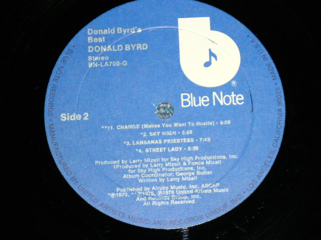 画像: DONALD BYRD -  BEST (Ex+/MINT-: Cut out ) / 1976  US AMERICA ORIGINAL "Dark Blue with White "b" Logo on Label" Used LP 