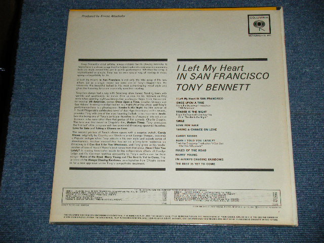 画像: TONY BENNETT - I LEFT  HEART IN SAN FRANCISCO (Ex++/Ex+++) / 1962 US AMERICA 1966 Version "360 SOUND in WHITE Label" MONO Used LP 