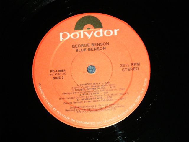 画像: GEORGE BENSON - BLUE BENSON  ( Ex++/MINT- )  / 1976 US AMERICA  ORIGINAL  Used LP  