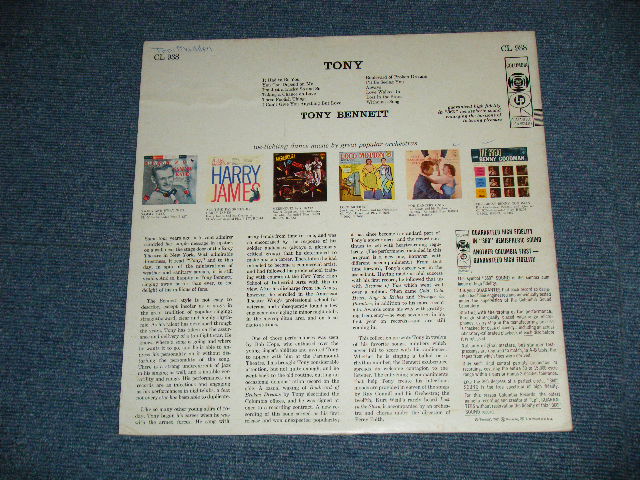 画像: TONY BENNETT - TONY ( Ex++/Ex++ Looks:Ex+++ : WOBC, EDSP ) / 1956 US AMERICA 1st Press "6 EYE'S Label" MONO Used LP 