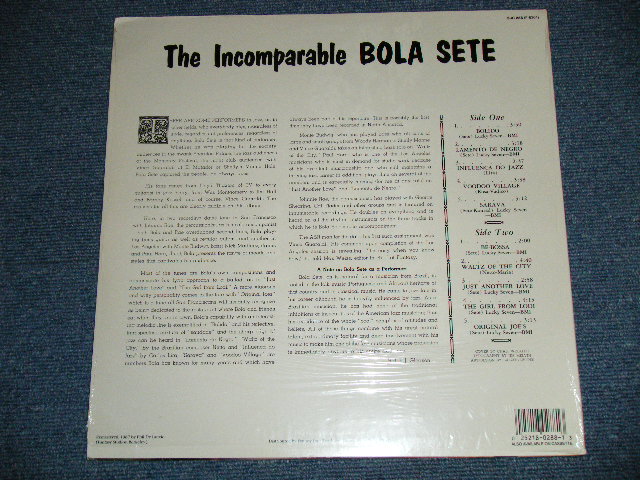 画像: BOLA SETE - INCOMPARABLE ( SEALED)  / US AMERICA REISSUE " BRAND NEW SEALED"  LP  