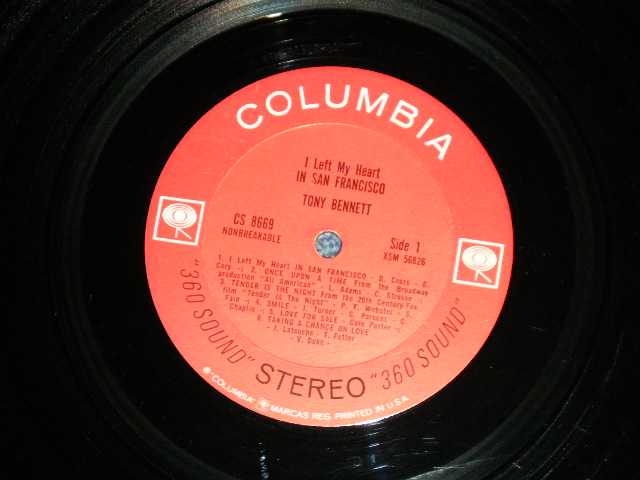 画像: TONY BENNETT - I LEFT  HEART IN SAN FRANCISCO (Ex++/Ex+++ :Looks:Ex+) / 1962 US AMERICA ORIGINAL "360 SOUND in BLACK Label" STEREO Used LP 