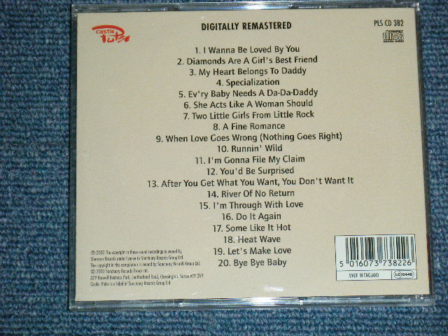 画像: MARILYN MONROE - I WANNA BE LOVED BY YOU ( MINT-/MINT)  / 2000 UK ENGLAND ORIGINAL Used CD 