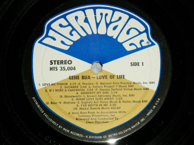 画像: GENE BUA - LOVE OF LIFE : With PIN-UP ( Ex++/Ex+++ : BB )   / 1973  US AMERICA ORIGINAL Used LP 