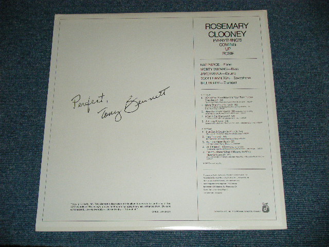 画像: ROSEMARY CLOONEY - EVERYTHING'S COMING UP ROSIE  ( Ex+++/MINT ) / 1977 US AMERICA ORIGINAL Used LP