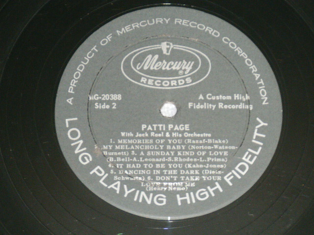 画像: PATTI PAGE   - I'VE HEARD THAT SONG BEFORE ( Ex+++, Ex+/MINT- )  / 1957 US AMERICA ORIGINAL"2nd Press BLACK Label"  MONO Used LP 
