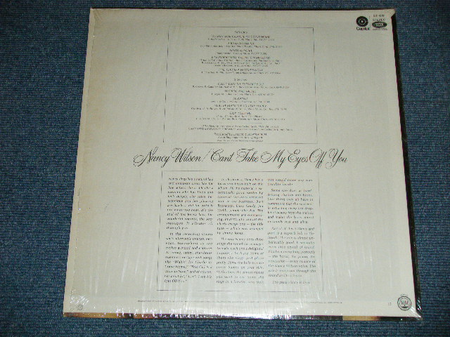 画像: NANCY WILSON  - CAN'T TAKE MY EYES OFF YOU( MINT-/Ex+++ Looks:MINT- )   ) / 1970 US AMERICA ORIGINAL "GREEN LABEL" Used  LP