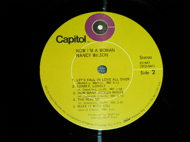 画像: NANCY WILSON  - NOW I'M A WOMAN ( Ex+++/MINT- )   ) / 1970 US AMERICA ORIGINAL "GREEN LABEL" Used  LP