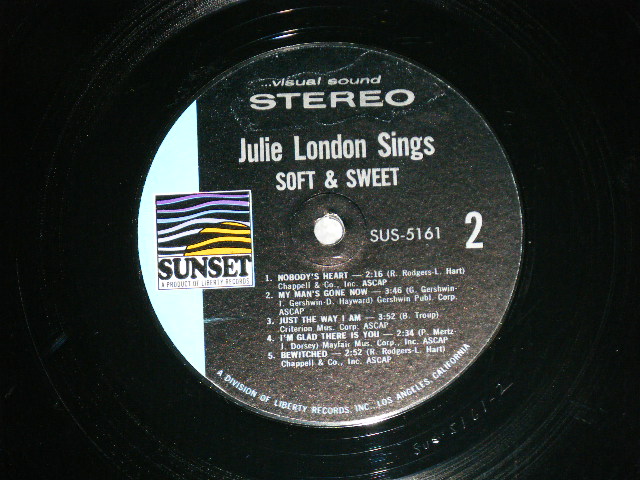 画像: JULIE LONDON - SINGS SOFT & SWEET (Ex++/MINT- : Label:Ex ) / 1968? US AMERICA ORIGINAL STEREO Used  LP 