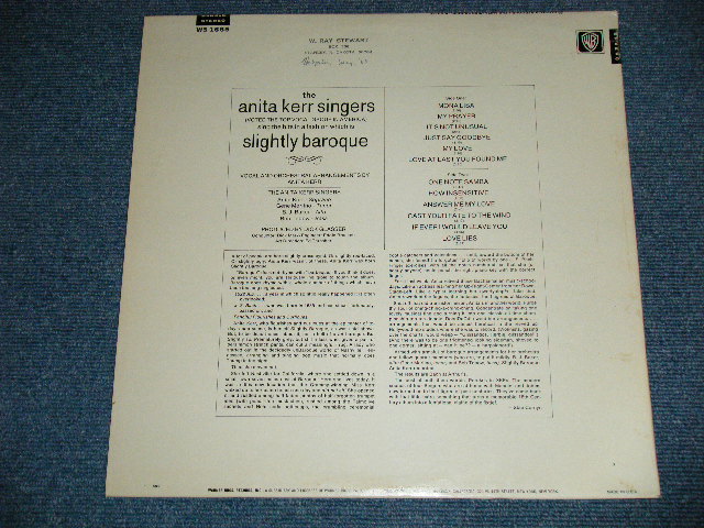 画像: The ANITA KERR SINGERS - SLIGHTLY BAROQUE ( Ex++/Ex+++ : STEAROFC,) / 1966 US AMERICA ORIGINAL STEREO  Used LP