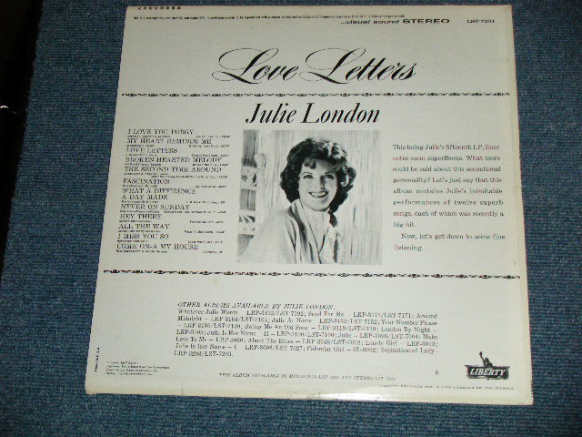 画像: JULIE LONDON - LOVE LETTERS ( Ex+++/Ex++ ) ) /1962 US AMERICA ORIGINAL STEREO Used LP