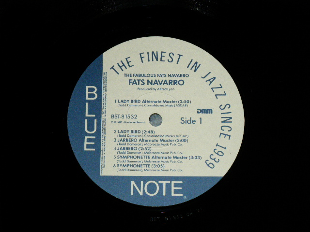 画像: FATS NAVARRO - THE FABULOUS FATS NAVARRO Vol.2  ( Ex++/MINT-)  / 1985 US AMERICA REISSUE "DMM Press" Used LP 