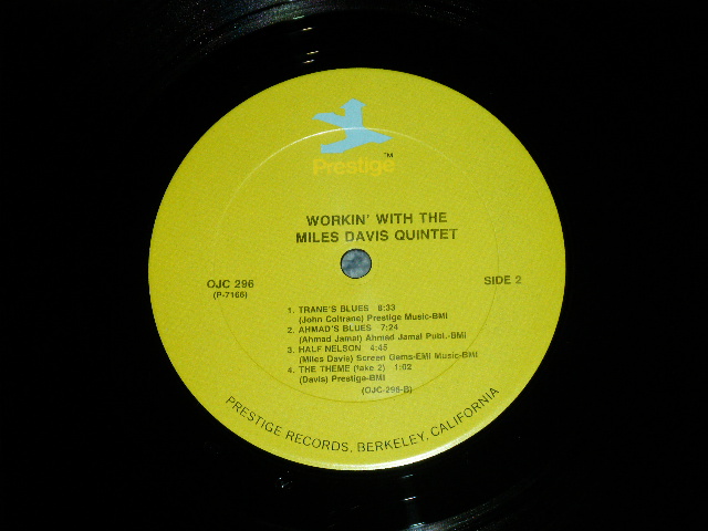 画像: THE MILES DAVIS QUINTET - WORKIN' ( MINT-/MINT) /1987 US AMERICA  Reissue "Early Press with Larg TITLE Seal " Used LP
