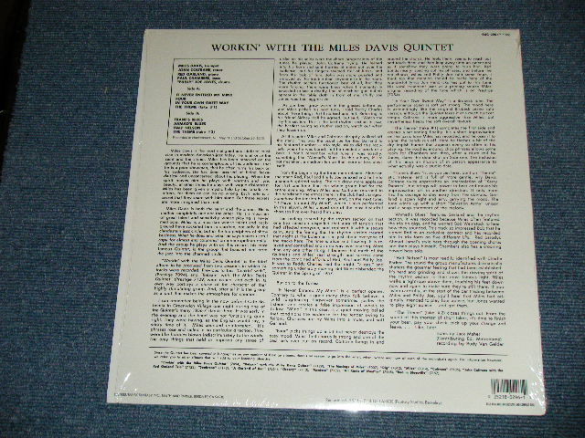 画像: THE MILES DAVIS QUINTET - WORKIN' ( MINT-/MINT) /1987 US AMERICA  Reissue "Early Press with Larg TITLE Seal " Used LP