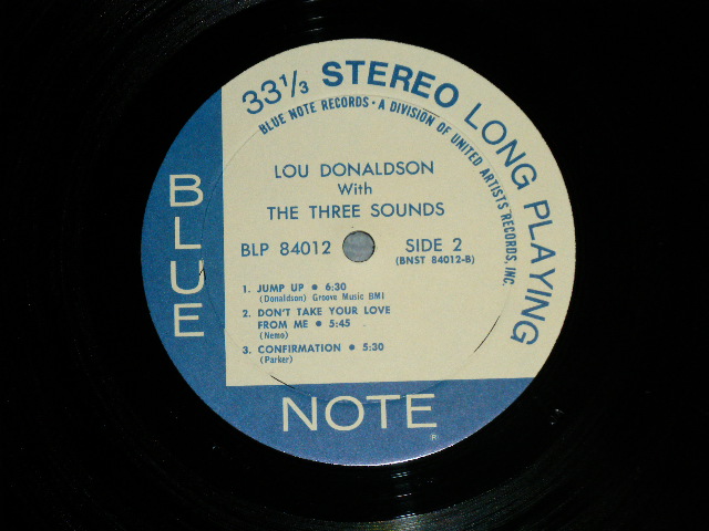 画像: LOU DONALDSON - WITH THE THREE SOUNDS : LD + 3  ( MINT-/MINT )  / 1971~73 Version US AMERICA REISSUR  "A DIVISION of UNITED ARTISTS Label" Used LP