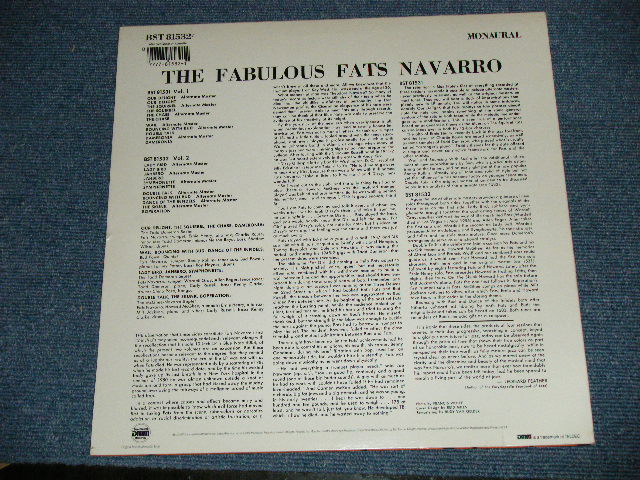 画像: FATS NAVARRO - THE FABULOUS FATS NAVARRO Vol.2  ( Ex++/MINT-)  / 1985 US AMERICA REISSUE "DMM Press" Used LP 