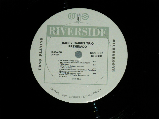 画像: BARRY HARRIS TRIO - REMINADO  ( MINT/MINT) /  US  AMERICA Reissue Used LP