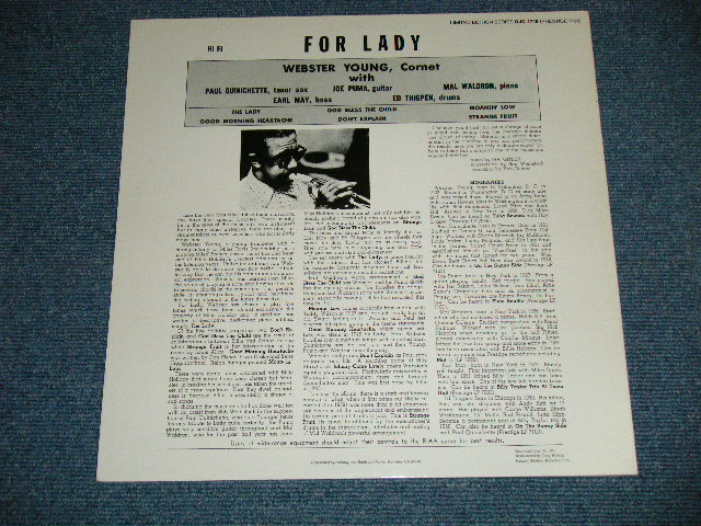 画像: WEBSTER YOUNG - FOR LADY  ( MINT-/MINT ) / 1986 US  AMERICA Reissue Used LP