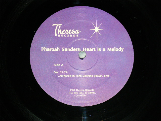 画像: PHAROAH SANDERS - HEART IS A MELODY ( MINT-/Ex+++ A-1:Ex+ )  /  1983 US AMERICA ORIGINAL Used LP 