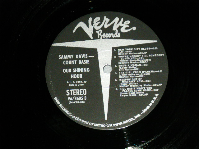 画像: SAMMY DAVIS, JR. & COUNT BASIE - OUR SHINING HOUR ( Ex++/Ex++ B-1,2:Ex ) )  / 1965 US AMERICA ORIGINAL STEREO Used  LP  