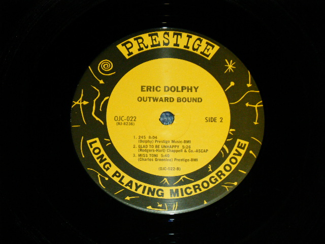 画像: ERIC DOLPHY - OUTWARD BOUND ( Ex+++/MINT- ）　/  US AMERICA Reissue Used LP 