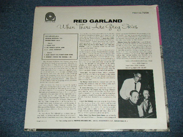 画像: RED GARLAND - WHEN THERE ARE GREY SKIES ( Ex++/Ex+++ : EDSP) / US AMERICA "1964-1967 VERSION " "Dark Blue with TRIDENT Logo on The RING,with 203 SWASHINGTON AVE. NJ logo Label" " Used LP 