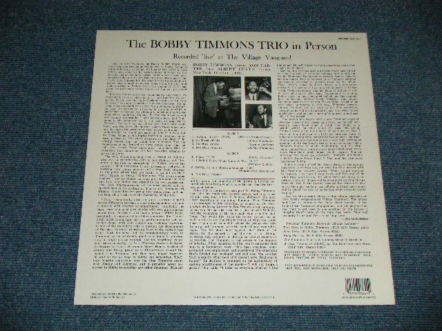 画像: The BOBBY TIMMONS TRIO - IN PERSON ( Ex+++/MINT-)）　/ 1989  US AMERICA  Reissue Used LP 