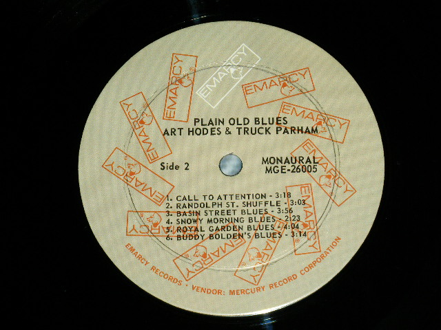 画像: ART HODGES & TRUCK PARHAM  - PLAIN OLD BLUES  ( Ex+/MINT-）　/ 1960's   US AMERICA  ORIGINAL MONO  Used LP 