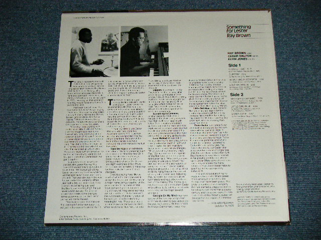 画像: RAY BROWN + CEDAR WALTON + ELVIN JONES - SOMETHING FOR LESTER  ( Ex+++/MINT-)　/ 1978  US AMERICA  ORIGINAL  Used LP 