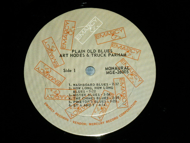 画像: ART HODGES & TRUCK PARHAM  - PLAIN OLD BLUES  ( Ex+/MINT-）　/ 1960's   US AMERICA  ORIGINAL MONO  Used LP 