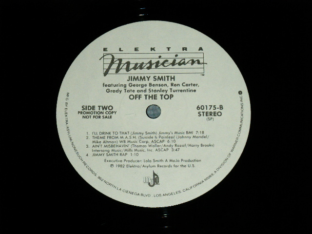 画像: JIMMY SMITH -  OFF THE TOP  ( Ex+/MINT-) / 1982 US AMERICA   ORIGINAL "PROMO"  Used LP  