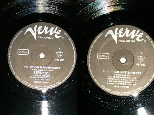 画像: CHARLIE PARKER - PERFORMING : HISTORICAL MASTERPIECES   ( Ex+/MINT- ) / 1960's WEST-GERMANY   ORIGINAL  Used 3- LP's  Box Set 