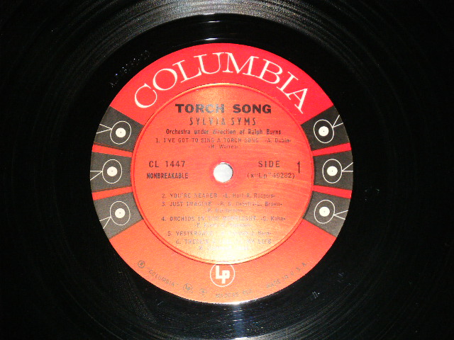画像: SYLVIA SYMS  -  TORCH SONG  ( VG++/MINT-)  / 1960 US AMERICA ORIGINAL "6 EYES Label" MONO  Used  LP