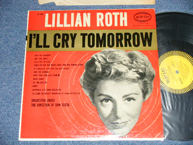 画像1: LILLIAN ROTH - I'LL CRY TOMORROW ( Ex/Ex+++ : TearOFC,EDSP,Tape Seam ) / 1957 US AMERICA  MONO Used LP 