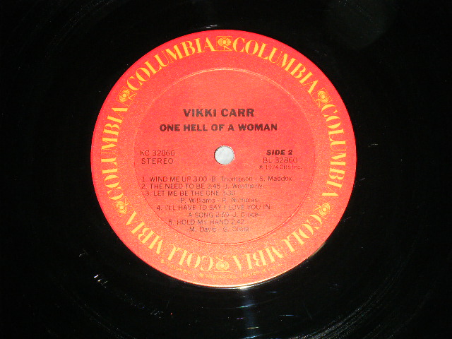 画像: VIKKI CARR - ONE HELL OF A WOMAN ( Ex,VG+++/ Ex Looks:VG+++ )  /1974 US AMERICA ORIGINAL Used LP 