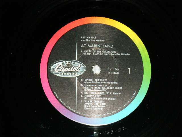 画像: RED NORVO -& The FIVE PENNIES - AT MARINE LAND  ( Ex+++/Ex++ Looks:Ex+, Ex+++  ) / 1959   US AMERICA  ORIGINAL 1st Press "BLACK With RAINBOW 'CAPITOL' Logo on LEFT SIDE Label"  MONO  Used LP 