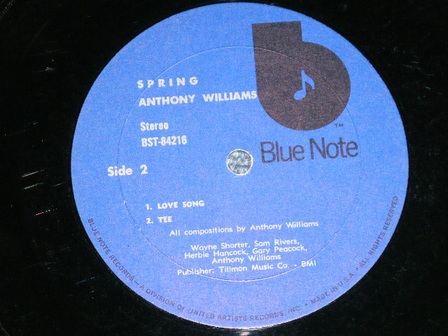 画像: ANTHONY WILLIAMS (TONY WILLIAMS)  - SPRING   (Dark Blue with STLYZED BLACK 'b' in Label ) ( VG++/Ex++)   / 1973-76 Version US AMERICA REISSUE STEREO Used LP 