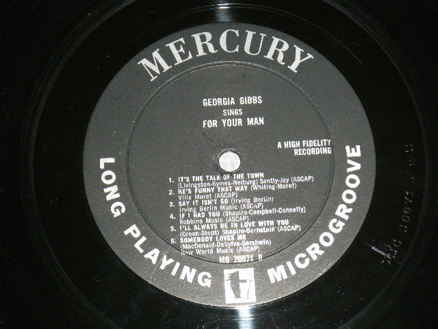 画像: GEORGIA GIBBS- - MUSIC AND MEMORIES   (  Ex++,VG+++/Ex+++ : Tape Seam)  / 1955 US AMERICA ORIGINAL MONO Used LP 