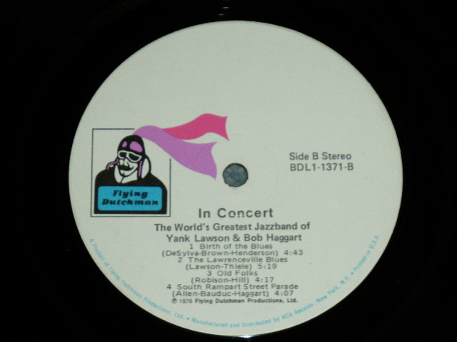 画像: The WORLD'S GREATEST JAZZ BAND of YANK LAWSON & BOB HAGGART - RECORDED LIVE AT THE LAWLENCEBILLE OF SCHOOL   ( MINT-/Ex++ : Cutout ) / 1976  US AMERICA  ORIGINAL  Used LP 