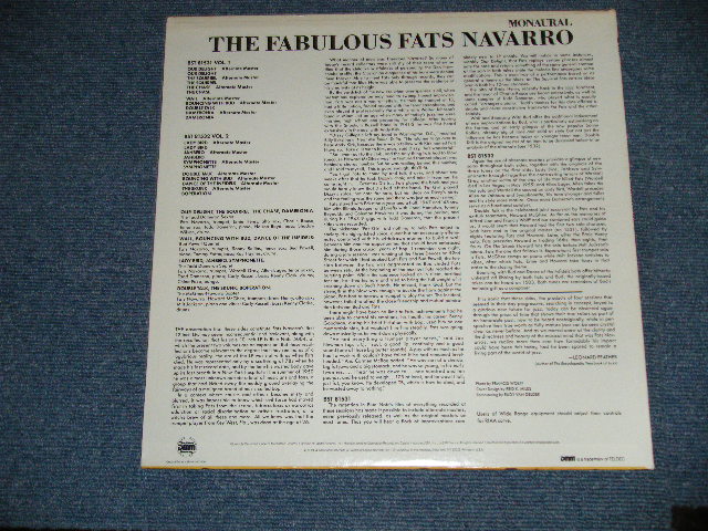 画像: FATS NAVARRO - THE FABULOUS FATS NAVARRO Vol.1  ( Ex++/MINT-)  / 1985 US AMERICA REISSUE "DMM Press" Used LP 