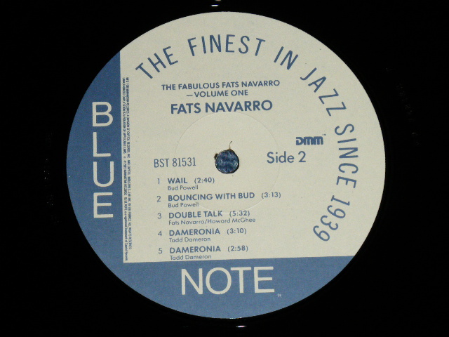 画像: FATS NAVARRO - THE FABULOUS FATS NAVARRO Vol.1  ( Ex++/MINT-)  / 1985 US AMERICA REISSUE "DMM Press" Used LP 