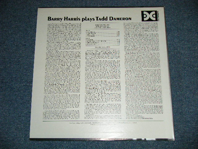 画像: BARRY HARRIS - PLAYS TODD DAMERON  ( Ex+++/MINT- )  / 1975 US AMERICA ORIGINAL Used LP