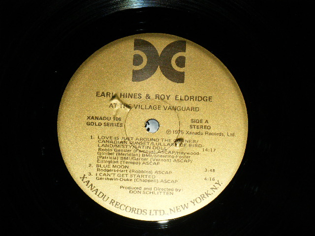 画像: EARL HINES & ROY ELDRIDGE - AT THE VILLAGE VANGUARD  ( Ex+++/MINT- )  / 1975 US AMERICA ORIGINAL Used LP