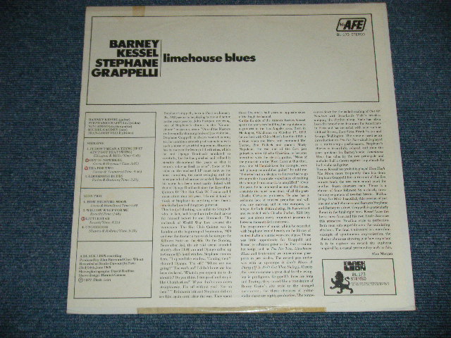画像: BARNEY KESSEL + STEPHANE GRAPPELLI - LIMEHOUSE BLUES ( Ex++MINT-  ) / 1972 US AMERICA ORIGINAL Used LP 