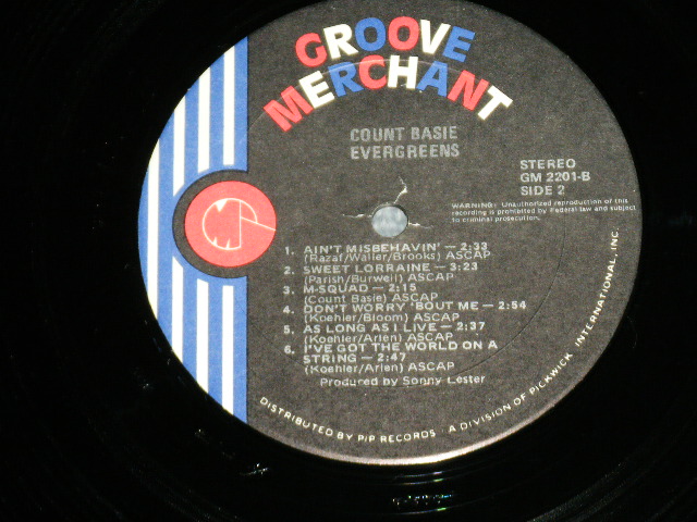 画像: COUNT BASIE - EVERGREENS   ( Ex++/MINT- :Cut Out ) / 1972 US AMERICA   ORIGINAL  Used  LP 