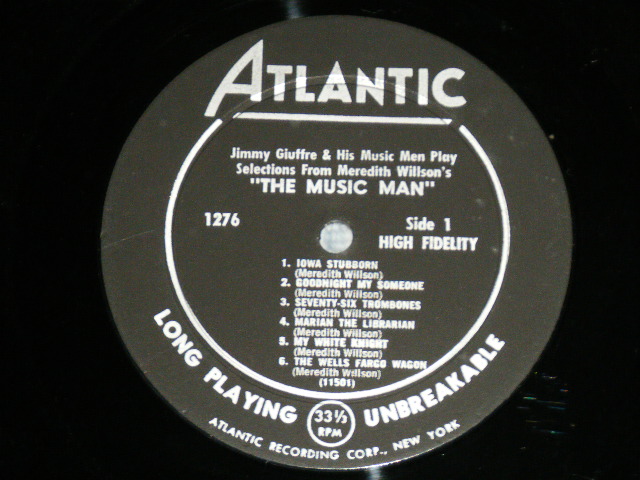 画像: JIMMY GUIFFRE and his Music Men - PLAYS "THE MUSIC MAN" ORIGINAL JAZZ ALBUM OF THE MEREDITH WILLSON MUSICAL HIT  ( Ex+/Ex+ : EDSP ) / 1958 US AMERICA 1st Press "BLACK Label" MONO  Used LP 