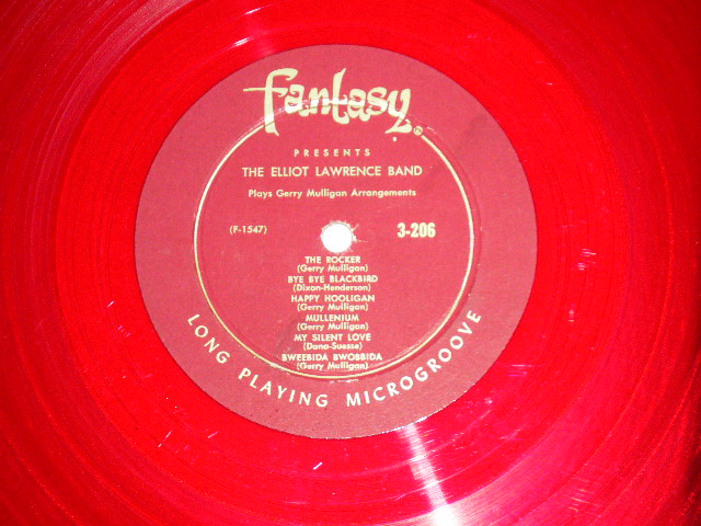 画像: ELLIOT LAWRENCE - PLAYS GERRY MULLIGAN ARRANGEMENTS  ( Ex/Ex : EDSP ) / 1956 US AMERICA 1st Press "RED WAX Vinyl & RED Label" MONO  Used LP 