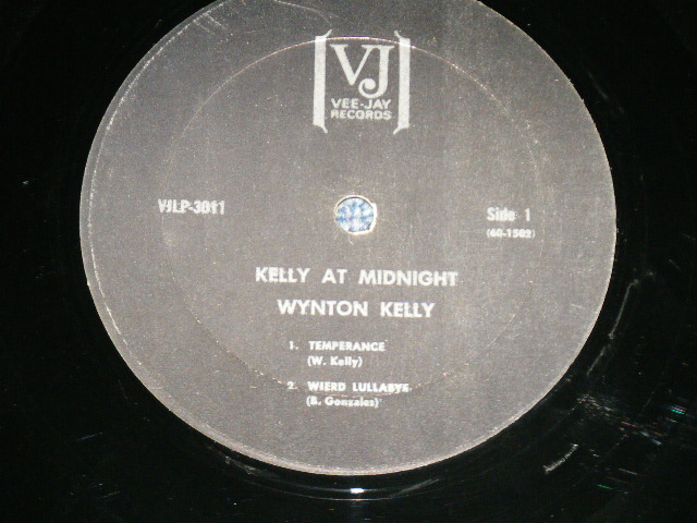 画像: WYNTON KELLY - KELLY AT MIDNITE  (Ex++/MINT-)  / 1960's US AMERICA REISSUE  "BLACK Lbel with All SILVER PRINT LabeL" Used LP 