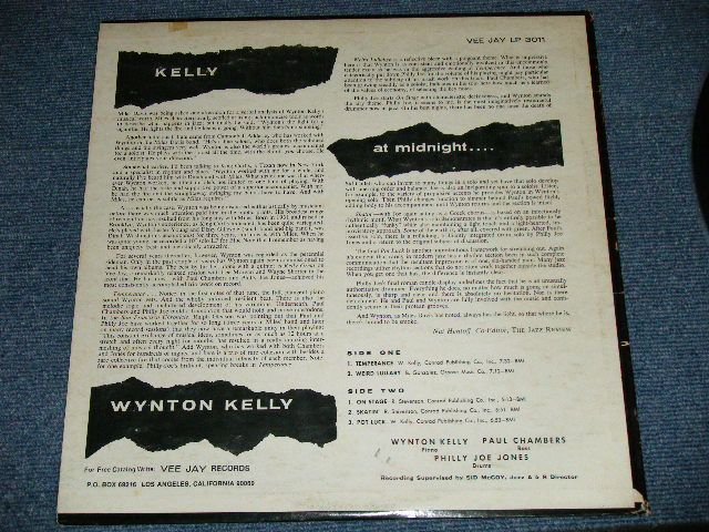 画像: WYNTON KELLY - KELLY AT MIDNITE  (Ex++/MINT-)  / 1960's US AMERICA REISSUE  "BLACK Lbel with All SILVER PRINT LabeL" Used LP 
