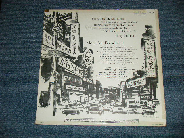 画像: KAY STARR - MOVIN' ON BROADWAY! (Ex/Ex++Tape Seam,TEAROFC)  / 1959 US AMERICA ORIGINAL "BLACK with RAINBOR Ring & CAPITOL Logo on LEFT SIDE" Label MONO  Used LP